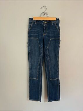 Carhartt Double Knee Slim Dungaree Jeans Size 2